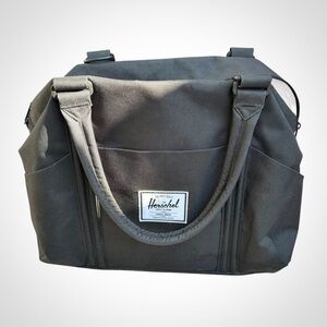 Herschel Supply Co Black Diaper Bag Tote w Changing Pad Travel Work